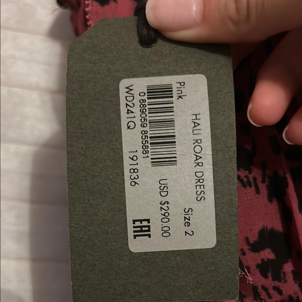 AllSaints Leopard Pink Print Dress - Picture 2 of 5